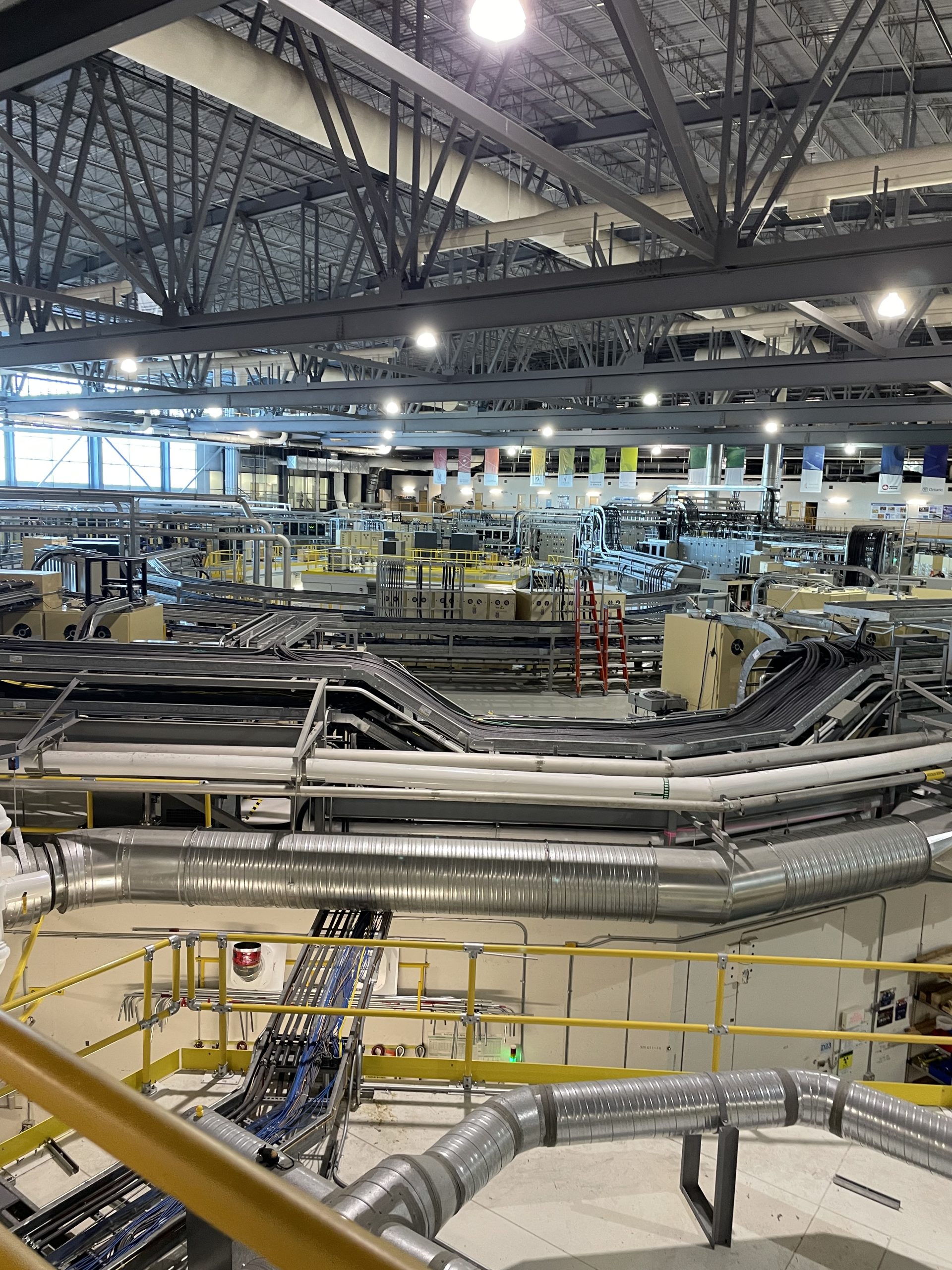 Large space of equipment at the Canadian Light Source facility.