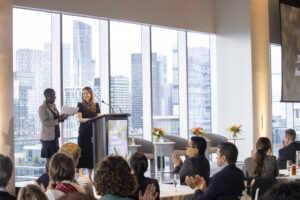 Presentation of the 2025 Arrell Food Innovation Awards with Laura Arrell and Irene Etyang